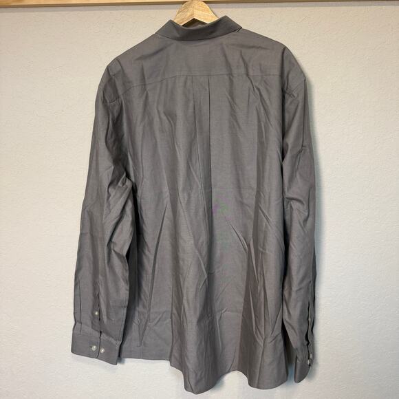 Men's Eddie Bauer Gray Classic Oxford‎ Button Down Size XXL NEW - Picture 6 of 10